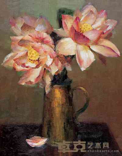 廖洁莲 荷花 51×40.5cm